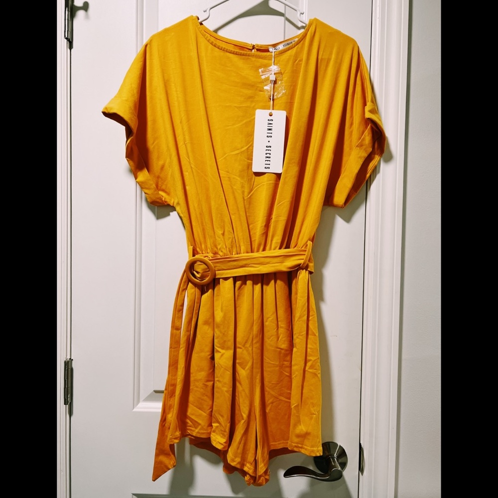 HELLO MOLLY Saint Secrets Orange Romper